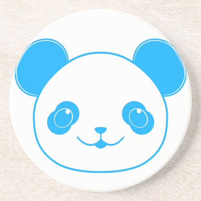 Porta-copos Urso Panda de Kawaii Azul (Frente)
