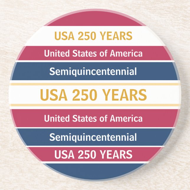 Porta-copos USA 250 Years Semiquincentennial Patriotic Stripes (Frente)