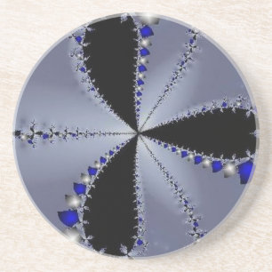 Porta-copos Usina de vento azul e prata