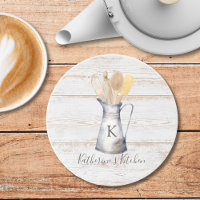 Utensílios de Cozinha com Monograma Rústico Elegan