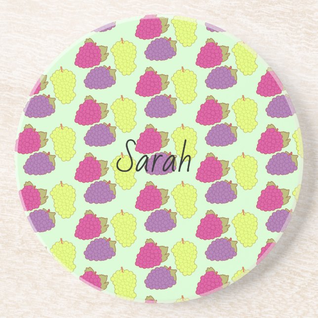 Porta-copos Uvas Vermelhas, Verdes E Roxas (Frente)