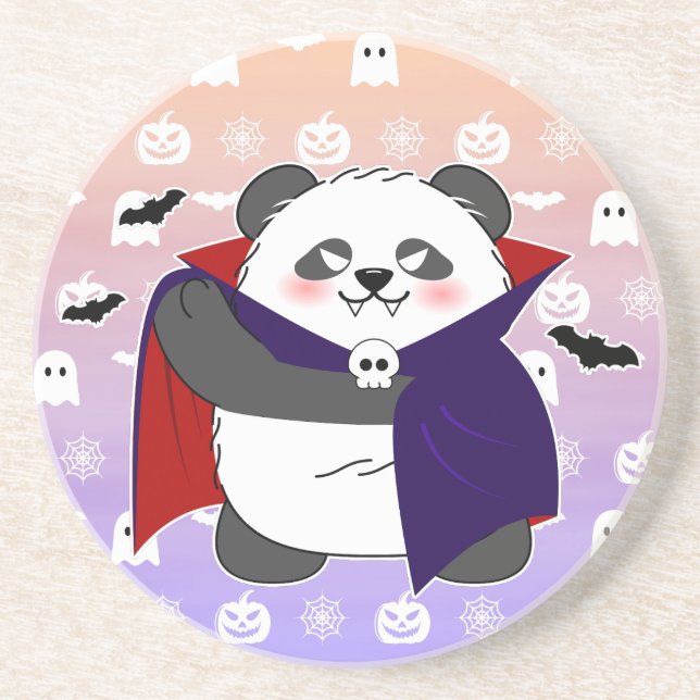 Porta-copos Vampiro do Bebê Cute do Halloween Panda Dracula (Frente)
