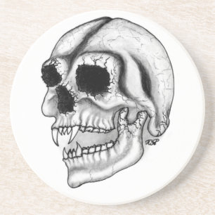 Porta-copos Vampiro skull black and design white