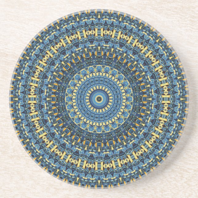 Porta-copos Van Gogh Starry Night Abstrato Groovy Boho Mandala (Frente)