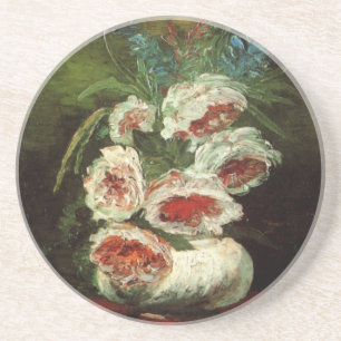 Porta-copos Van Gogh Vase com Peonies, Vintage Fine Art