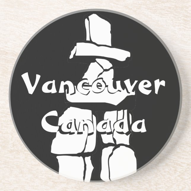 Porta-copos Vancouver Souvenir Coaster Inukshuk Art Coasters (Frente)
