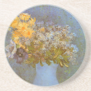 Porta-copos Vaso de Lilases, Margaridas, Anêmonas de Vincent v