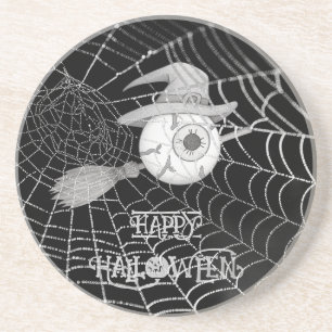 Porta-copos Vassoura-de-bruxa do Halloween, olho assustador, t