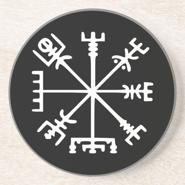 Porta-copos Vegvísir (compasso de Viking) (Frente)