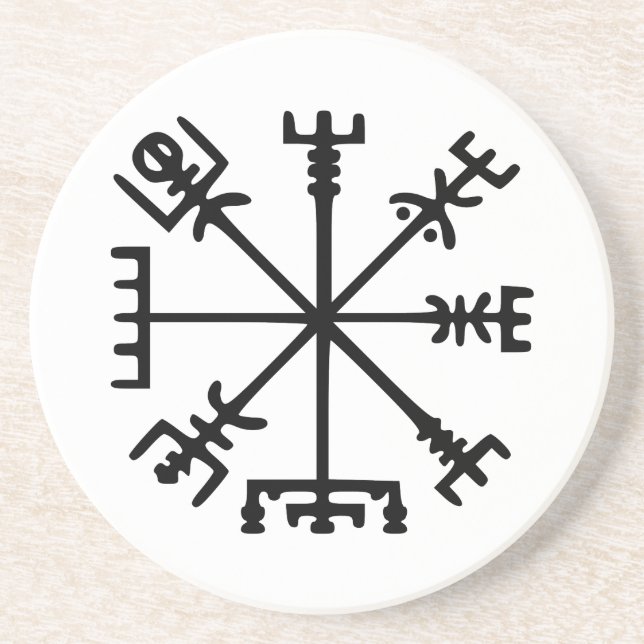 Porta-copos Vegvísir (Viking Compass) (Frente)