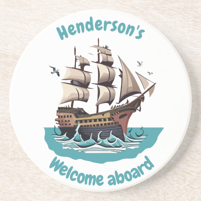 Porta-copos Veleja Com Nossa Tripulação (Frente)