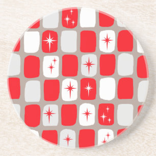 Porta copos vermelha retro da bebida do arenito de