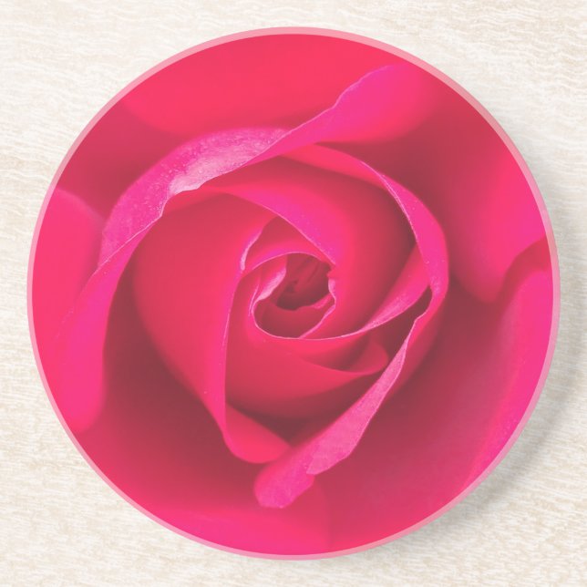 Porta-copos Vermelho Romântico Rosa Rosa v2 (Frente)