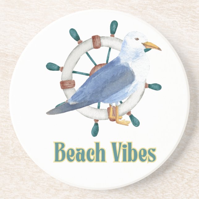 Porta-copos vibrações de praia (Frente)