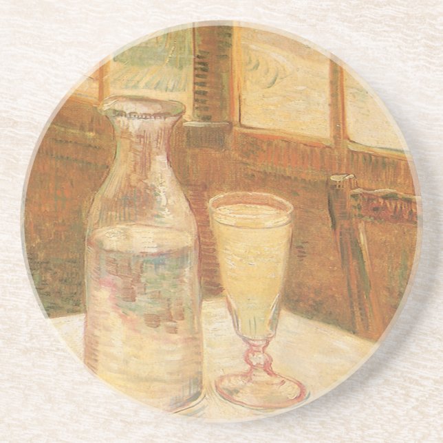 Porta-copos Vincent van Gogh - Ainda viva com Absinthe (Frente)