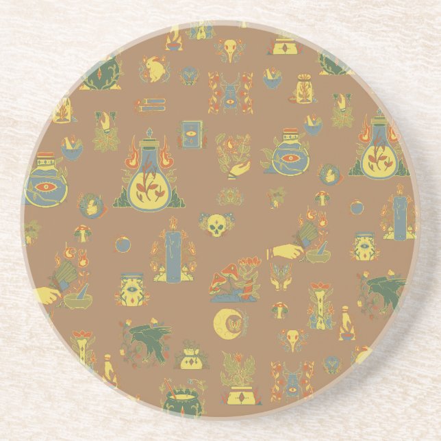 Porta-copos Vintage Art Witchy (Frente)