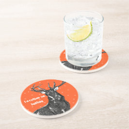 Porta copos Vintage Buck, eu Preferencialmente caç