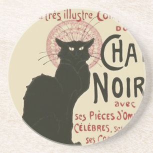 Porta-copos Vintage Ce Soir Le Chat Noir Poster