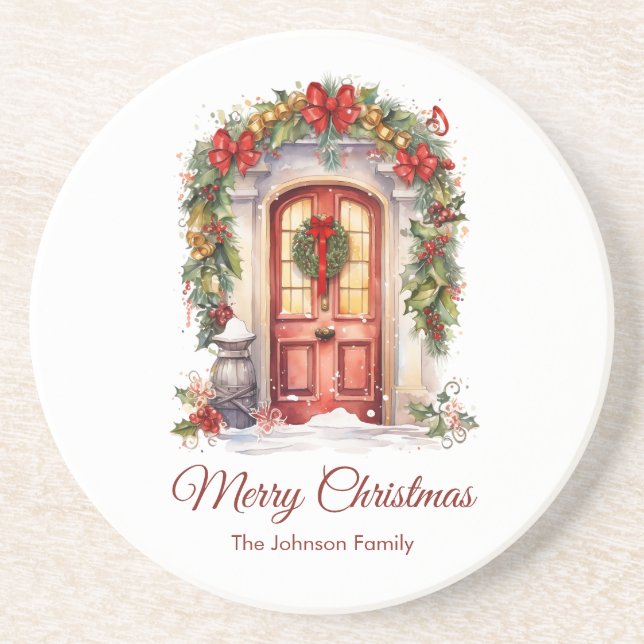 Porta-copos Vintage Christmas Door Coaster (Frente)
