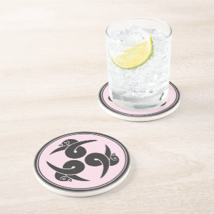 Porta-copos Vintage Cinza Pink Three Geese Japan Mon Graphic C