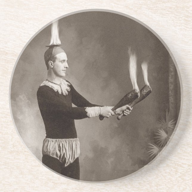 Porta-copos Vintage Fire Juggler (Frente)