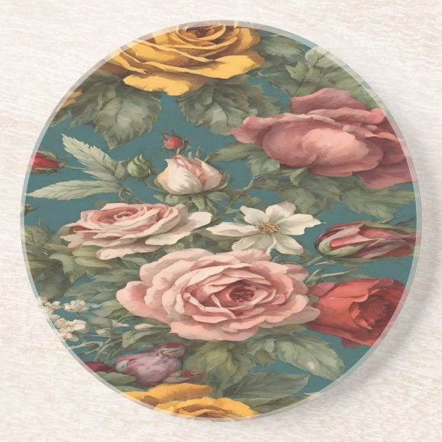 Porta-copos Vintage floral (Frente)