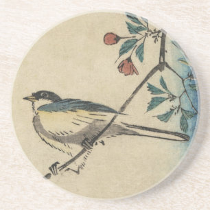 Porta-copos Vintage japonês Bird and Blossom Art