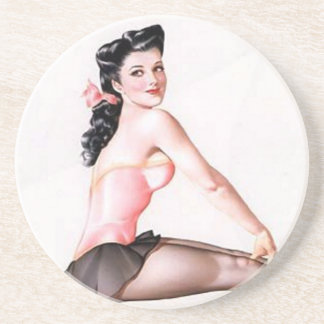 Porta-copos Vintage Naughn Ballerina Pin Up Girl