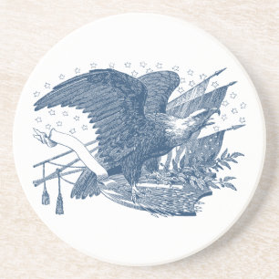 Porta-copos Vintage Patriotic Screaming Eagle USA Flag Arrows