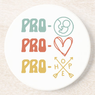 Porta-copos Vintage Pro-Life Pro-Love Pro-Hope
