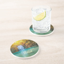 Porta-copos Visão de queda de Erawan Waterfall Tailândia