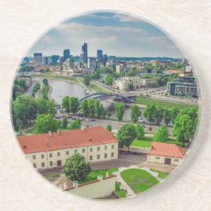 Porta-copos Vista aérea de Vilnius, Lituânia