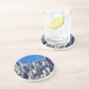 Porta-copos Vista aérea do centro de Chicago com lago