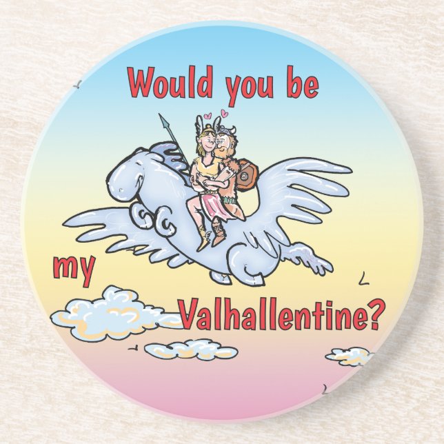 Porta-copos Você seria meu Valhallentine? (Frente)