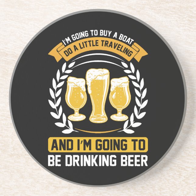 Porta-copos Vou estar bebendo cerveja (Frente)