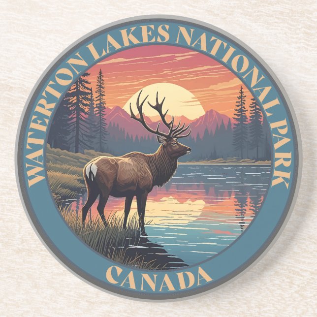 Porta-copos Waterton Lakes National Park of Canada (Frente)