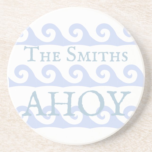 Porta-copos Waves Ahoy Personalizado (Frente)