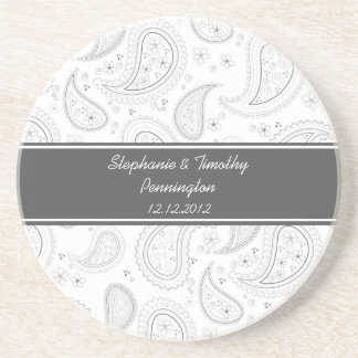 Porta copos wedding personalizada de paisley do