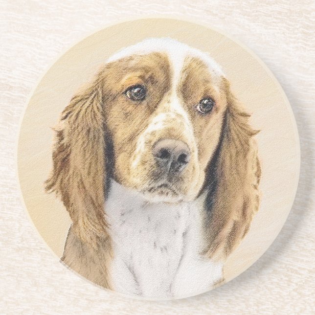 Porta-copos Welsh Springer Spaniel Painting - Arte Original De (Frente)