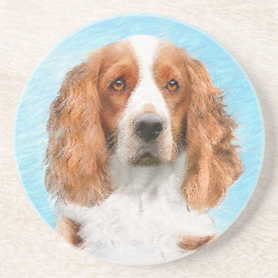 Porta-copos Welsh Springer Spaniel Painting - Arte Original de