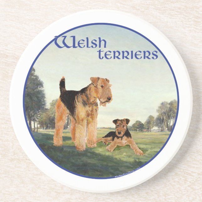Porta-copos Welsh Terriers (Frente)