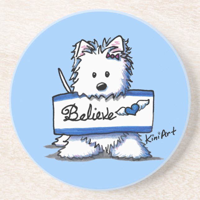 Porta copos Westie FAITH (Frente)