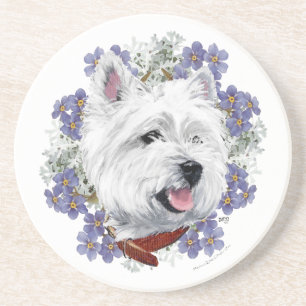 Porta-copos Westie Não Me Esqueças