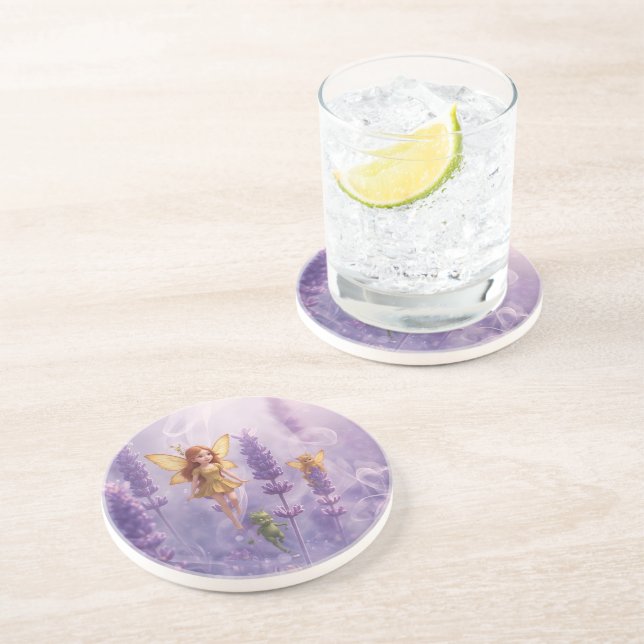 Porta-copos Whimsy Among the Purple Blooms (Lateral)