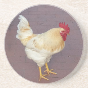 Porta copos White Roosters Stone da Luci