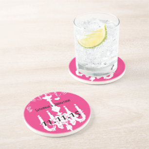 Porta-copos White Vintage Chandelier Pink