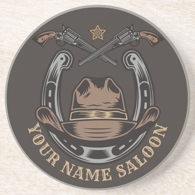 Porta-copos Wild West Revolver Horsferes Western Cowboy Saloon (Criador carregado)