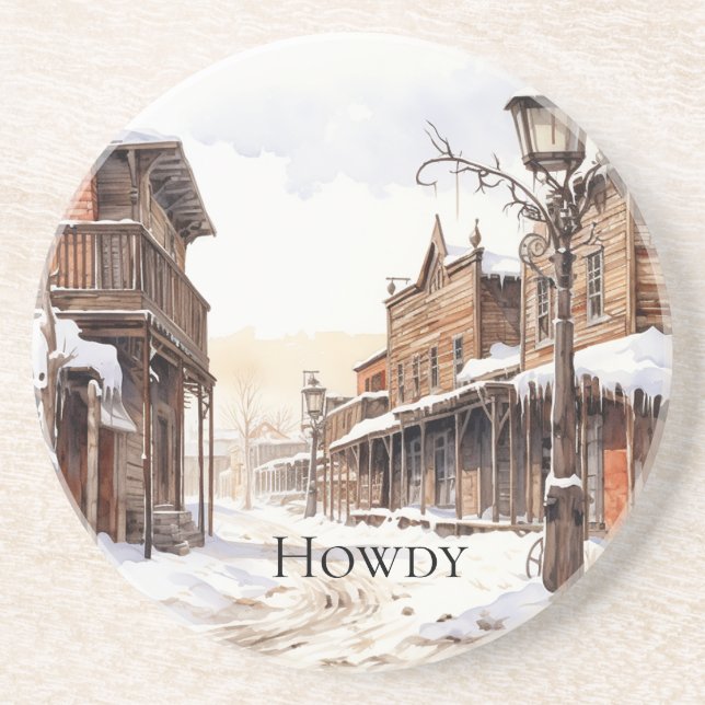 Porta-copos Wild West Winter (Frente)