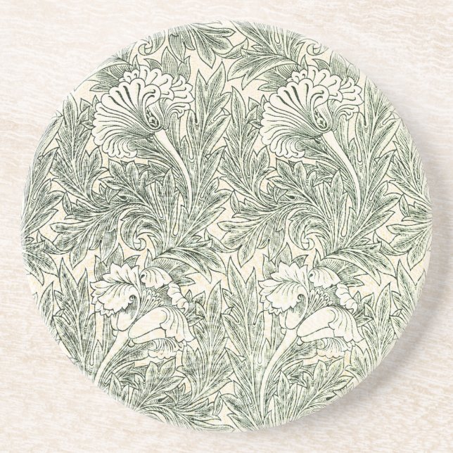 Porta-copos William Morris Tulip Wallpaper Classic Green (Frente)