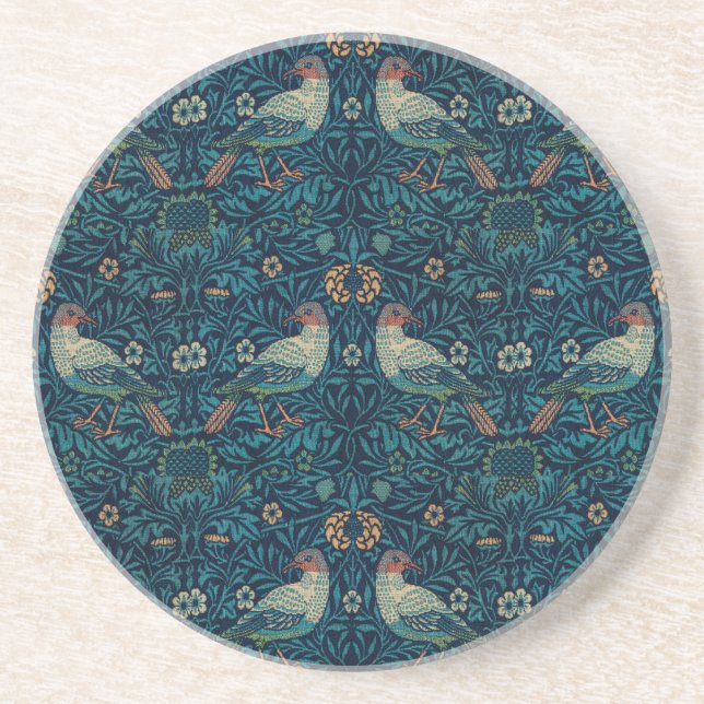 Porta-copos William Morris Vintage Floral Birds (Frente)